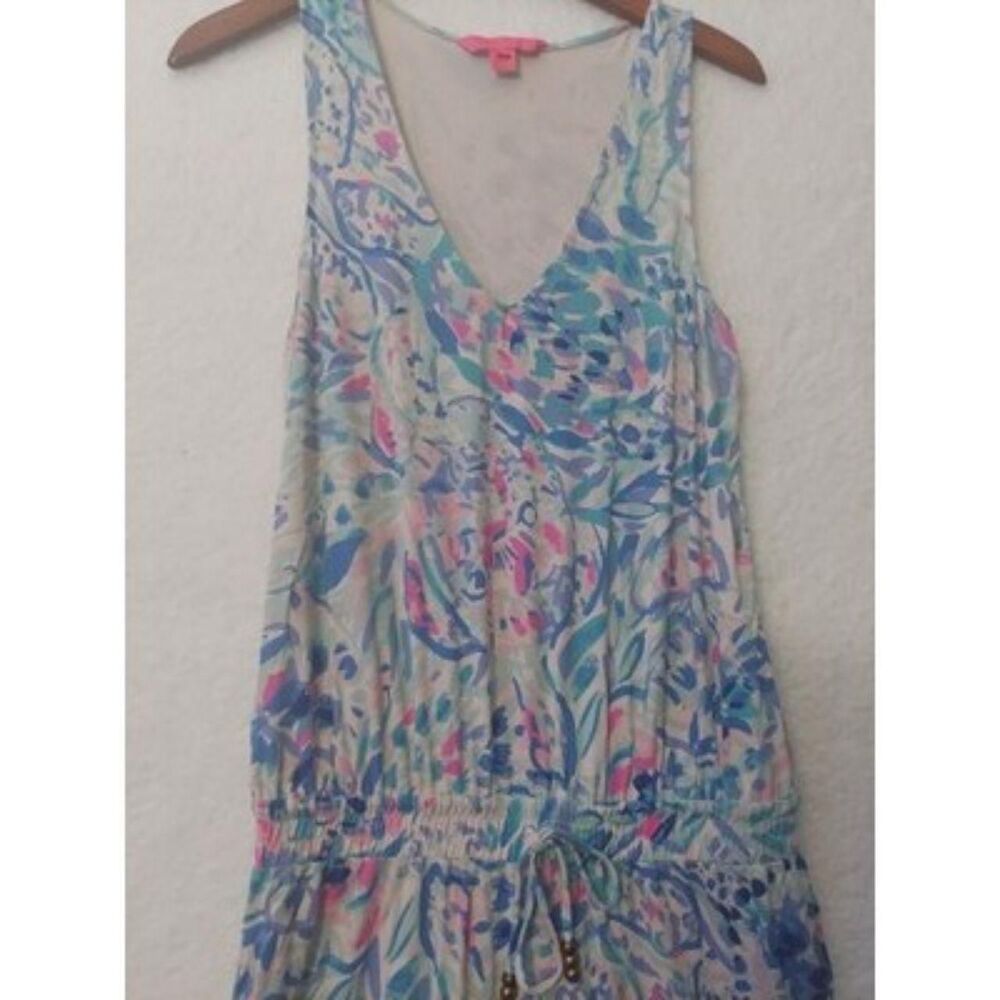 Lilly-pulitzer Women's Blue and White Jumpsuit - Picture 4 of 8
